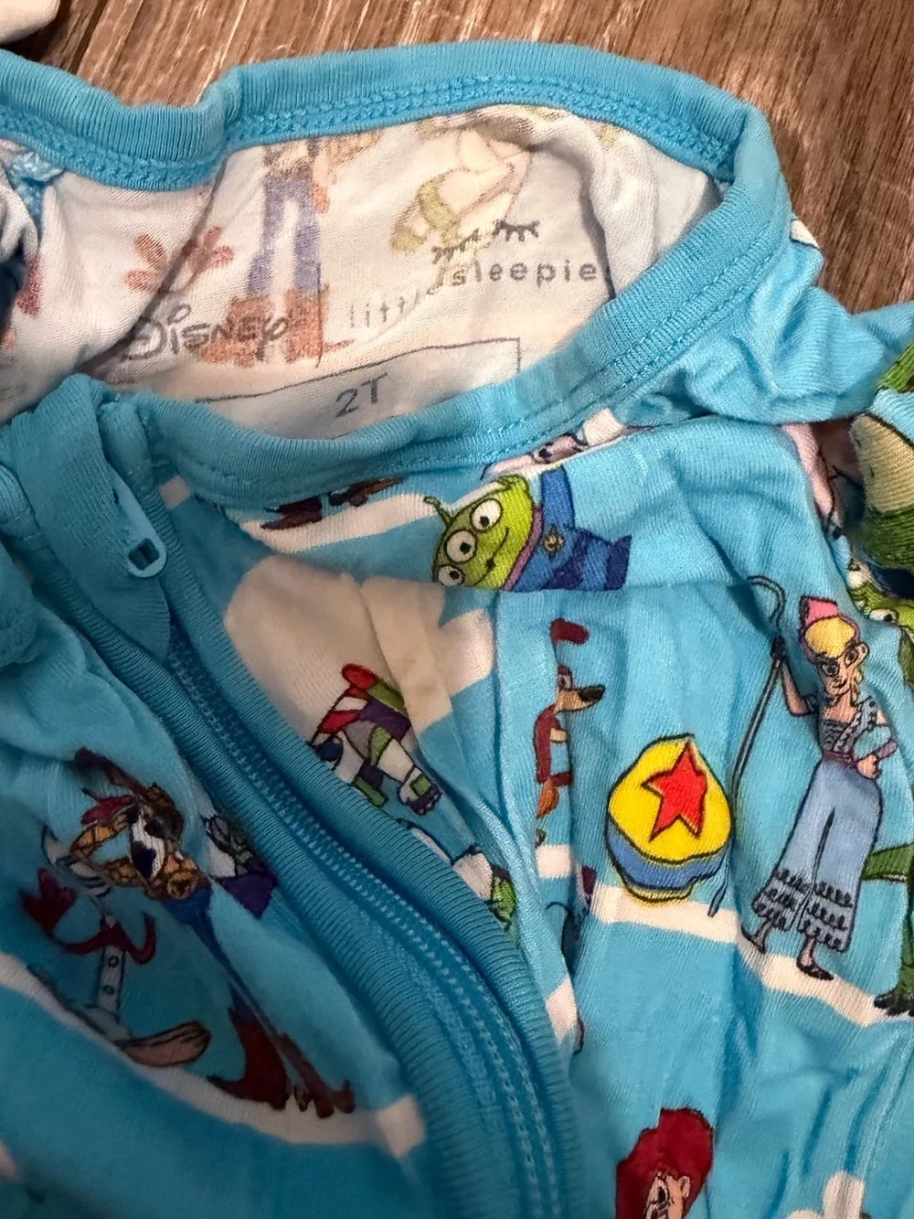 Little Sleepies Blue Toy Story Zippies 2T